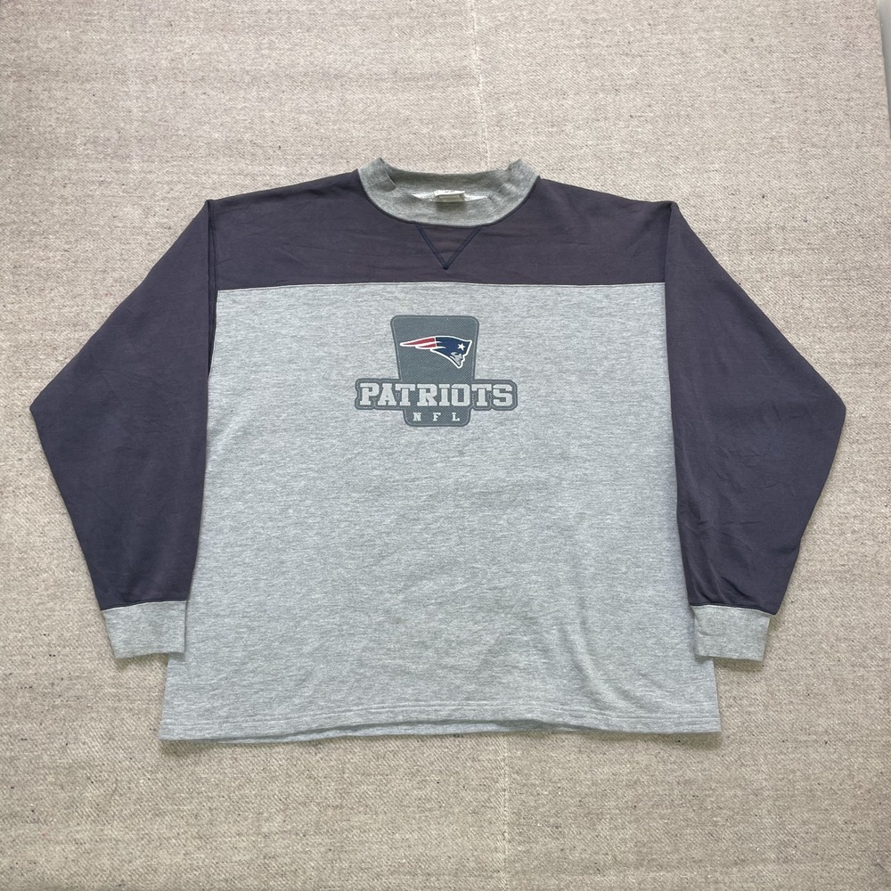Vintage New England Patriots Sweatshirt mens XL Gray 2000s y2k NFL USA